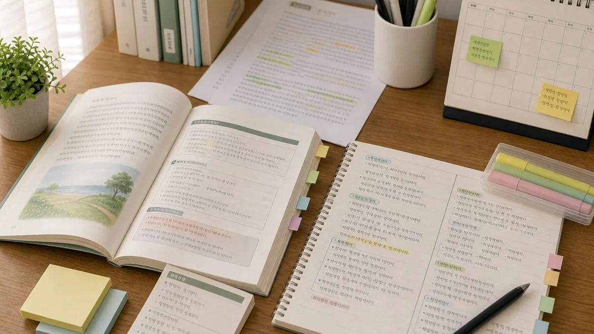 주말에 수행평가 준비물을 빠짐없이 점검하는 법 학습 가이드 이미지