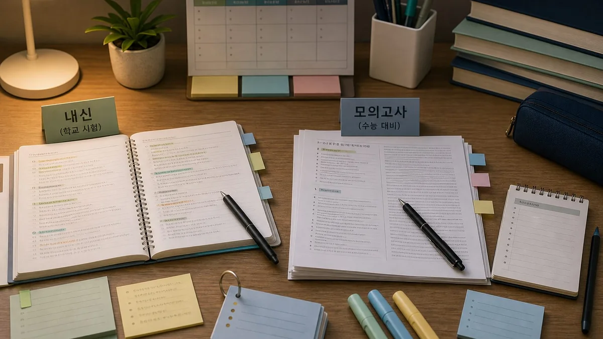 쉬는 날 짧게 확인할 복습 항목을 적은 공부 메모