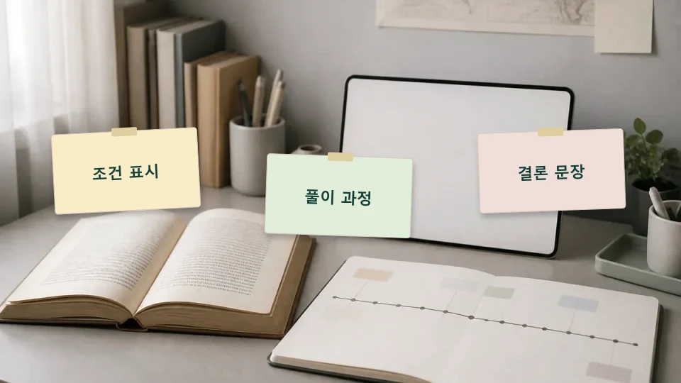 수학 서술형에서 풀이 단계별 점수를 지키는 법 학습 가이드 이미지