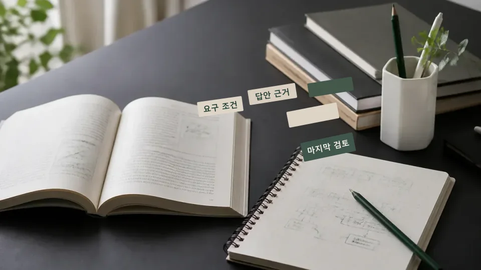 국어 서술형에서 조건 하나를 빠뜨리지 않는 검토법 학습 가이드 이미지