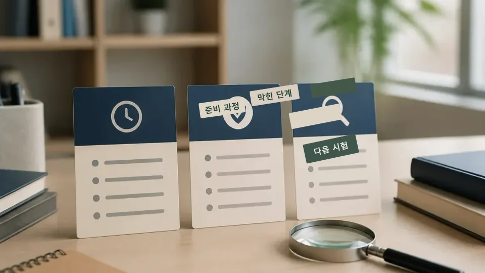 시험이 끝난 날 답보다 공부 과정을 먼저 기록하는 법 학습 가이드 이미지