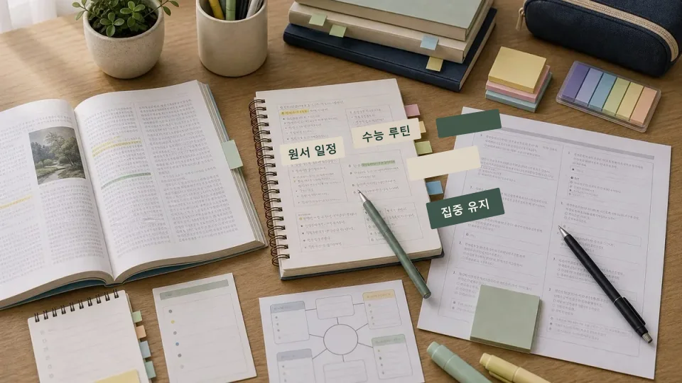 고3 원서 일정과 수능 루틴을 분리해 관리하는 법 학습 가이드 이미지