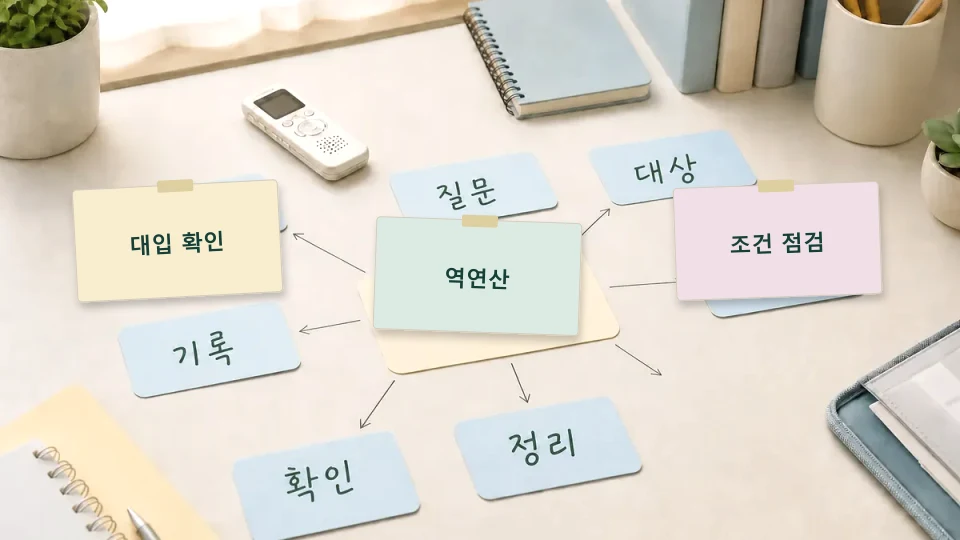 수학 풀이를 답지 없이 검산하는 세 가지 방법 학습 가이드 이미지