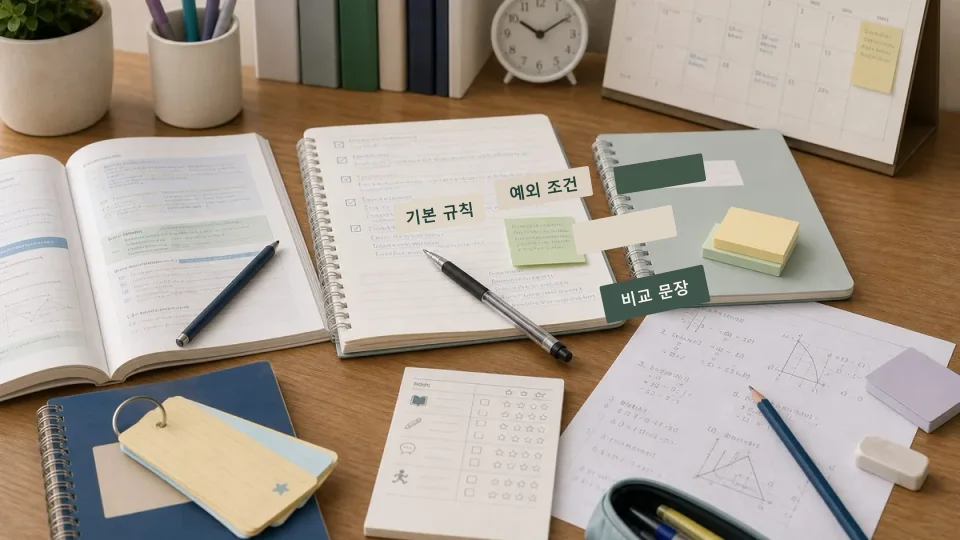 국어 문법 예외를 규칙과 나란히 비교하는 법 학습 가이드 이미지