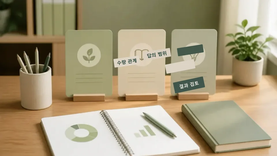 수학 문제를 풀기 전에 예상 답의 범위를 정하기 학습 가이드 이미지