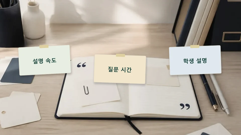 과외 선생님의 설명 속도가 학생에게 맞는지 확인하는 법 학습 가이드 이미지