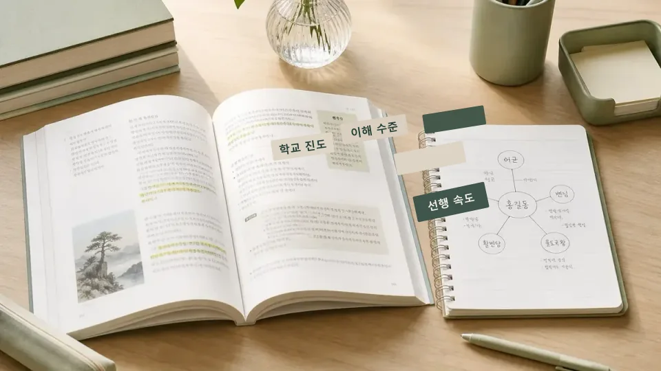 과외 진도가 학교 수업보다 너무 빠를 때 점검할 기준 학습 가이드 이미지