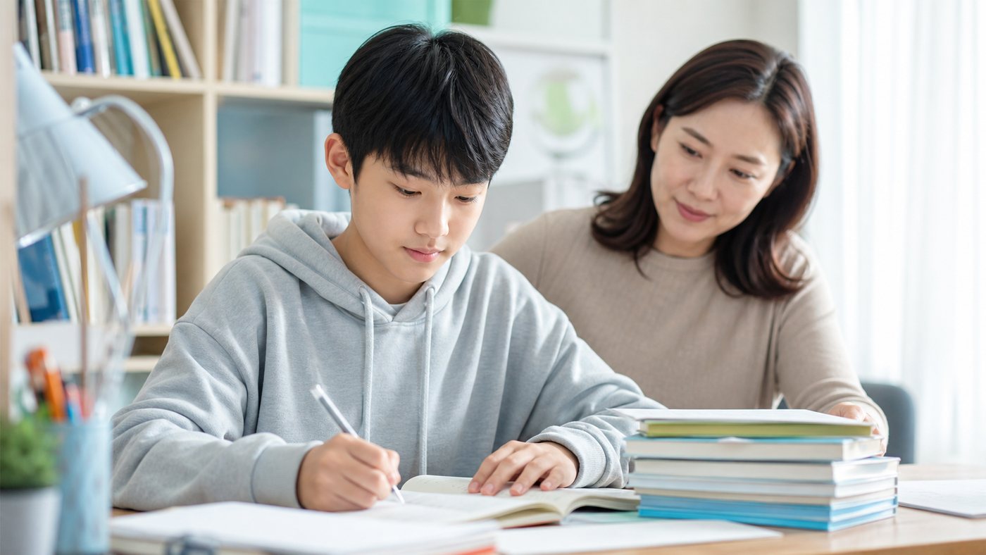 세곡중학교 2학년 국어 품사 개념을 문제에 적용하는 학생