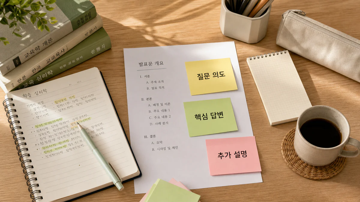 성동중학교 1학년 국어과외 발표 뒤 질문에 핵심만 답하는 방법 학습 자료