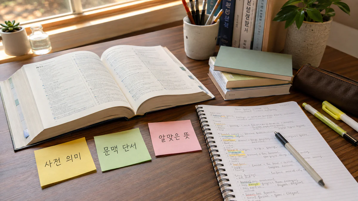 대원중학교 3학년 국어과외 사전 뜻과 문맥 뜻을 구분하기 학습 자료