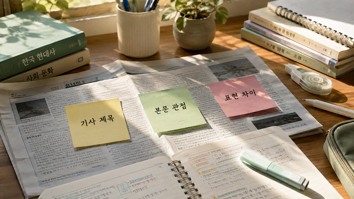 광양중학교 2학년 국어과외 기사 제목과 본문의 관점 비교하기 학습 자료