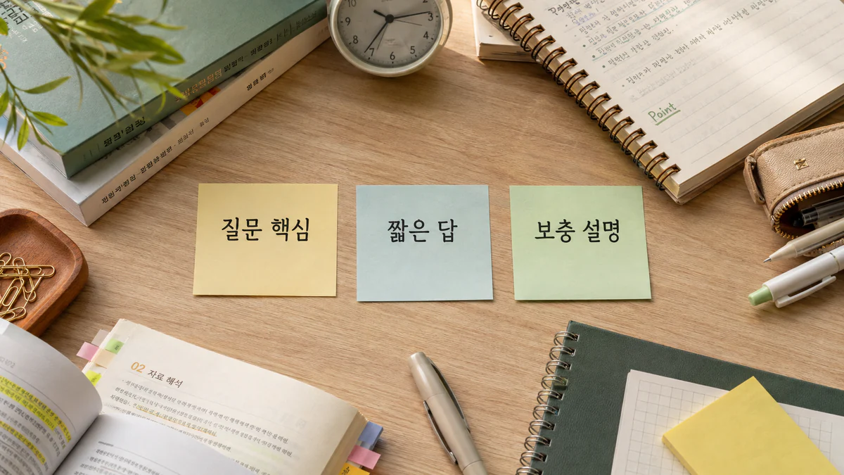 용곡중학교 1학년 국어과외 질문의 핵심을 듣고 답변 순서를 정하기 학습 자료