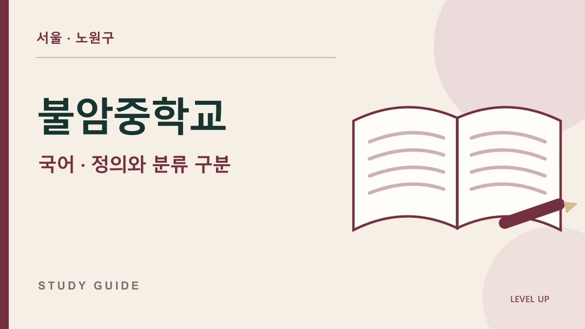 불암중학교 국어과외, 설명 방법의 이름은 아는데 근거가 흔들린다면 학습 자료