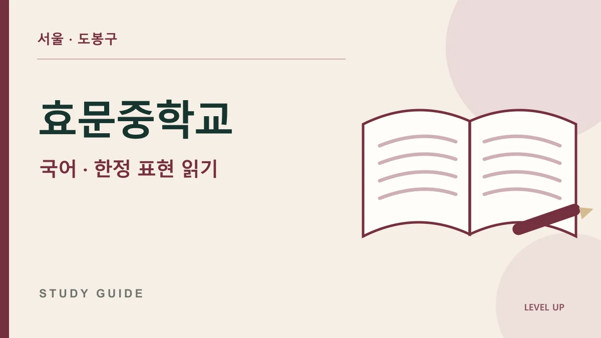 효문중학교 국어과외, 대부분과 반드시를 같은 뜻으로 읽는 문제 학습 자료