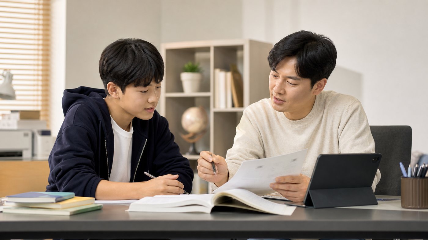 수업 후 학부모 피드백 내용을 간단히 정리한 기록지