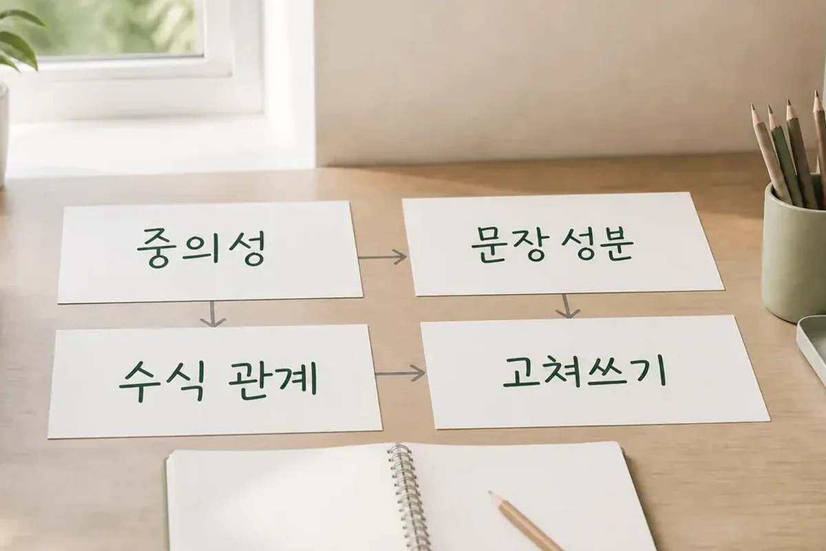 과외를 계속하기로 한 뒤 다음 목표를 정리하는 학생과 학부모